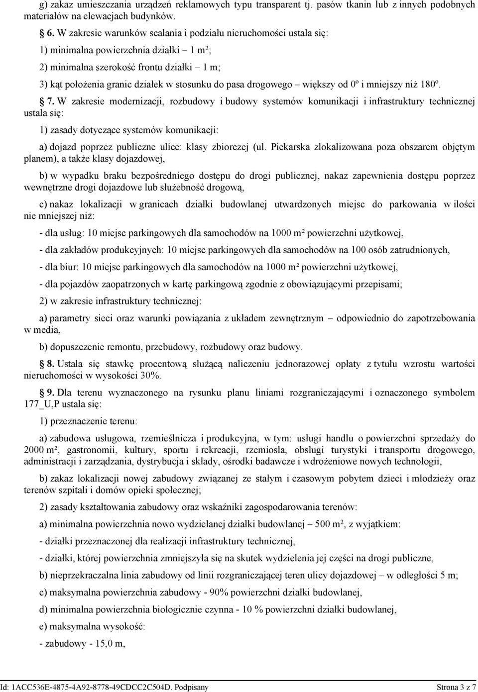 pasa drogowego większy od 0º i mniejszy niż 180º. 7.