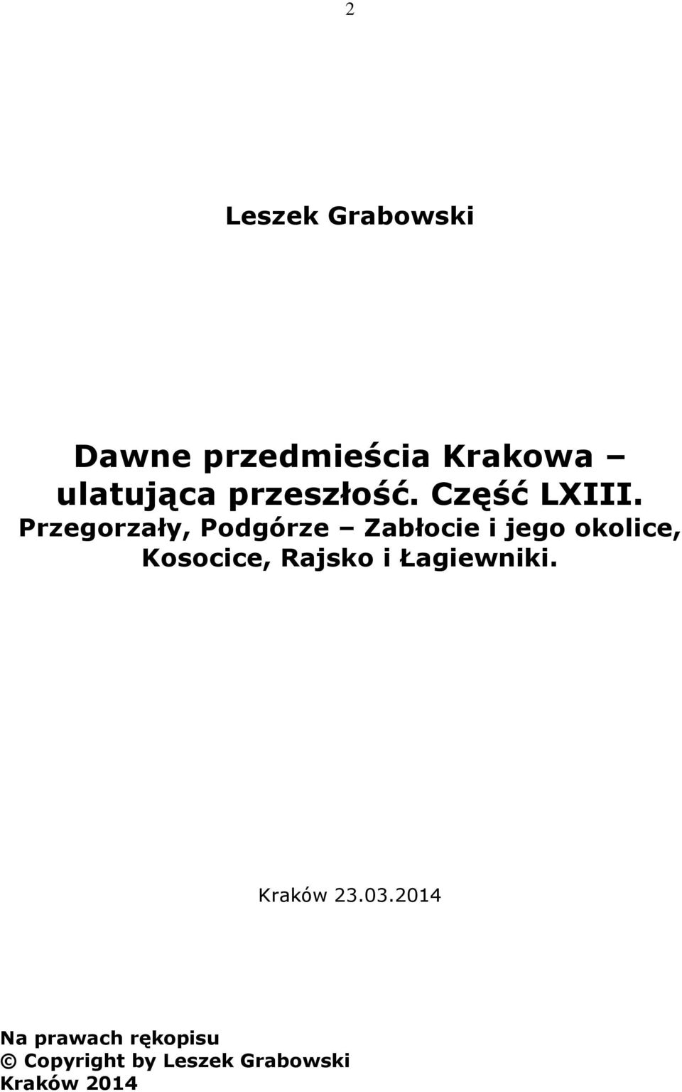 Przegorzały, Podgórze Zabłocie i jego okolice, Kosocice,