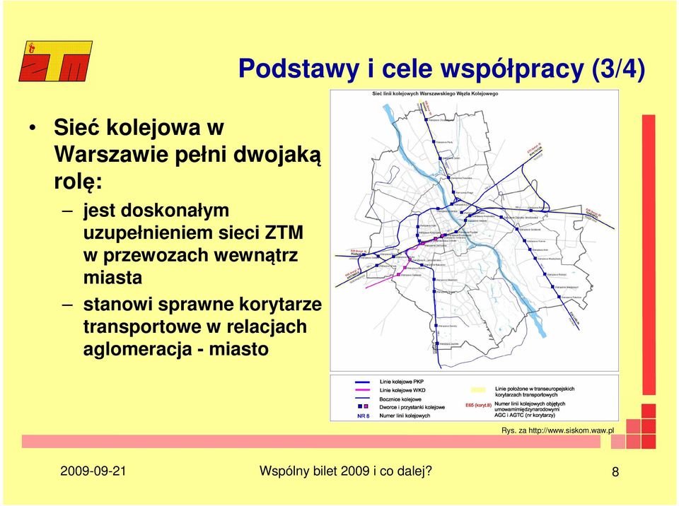 miasta stanowi sprawne korytarze transportowe w relacjach aglomeracja -