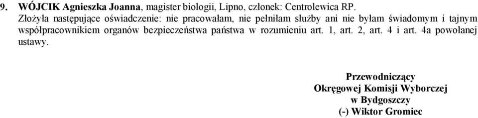 RP. Przewodniczący Okręgowej Komisji