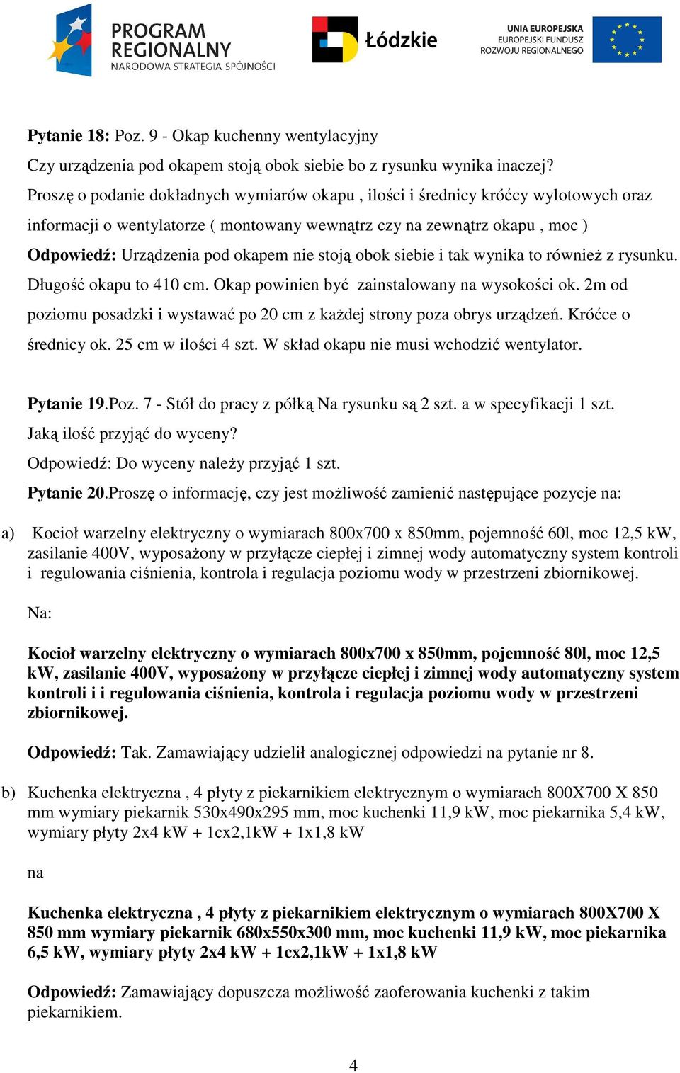 stoją obok siebie i tak wynika to również z rysunku. Długość okapu to 410 cm. Okap powinien być zainstalowany na wysokości ok.