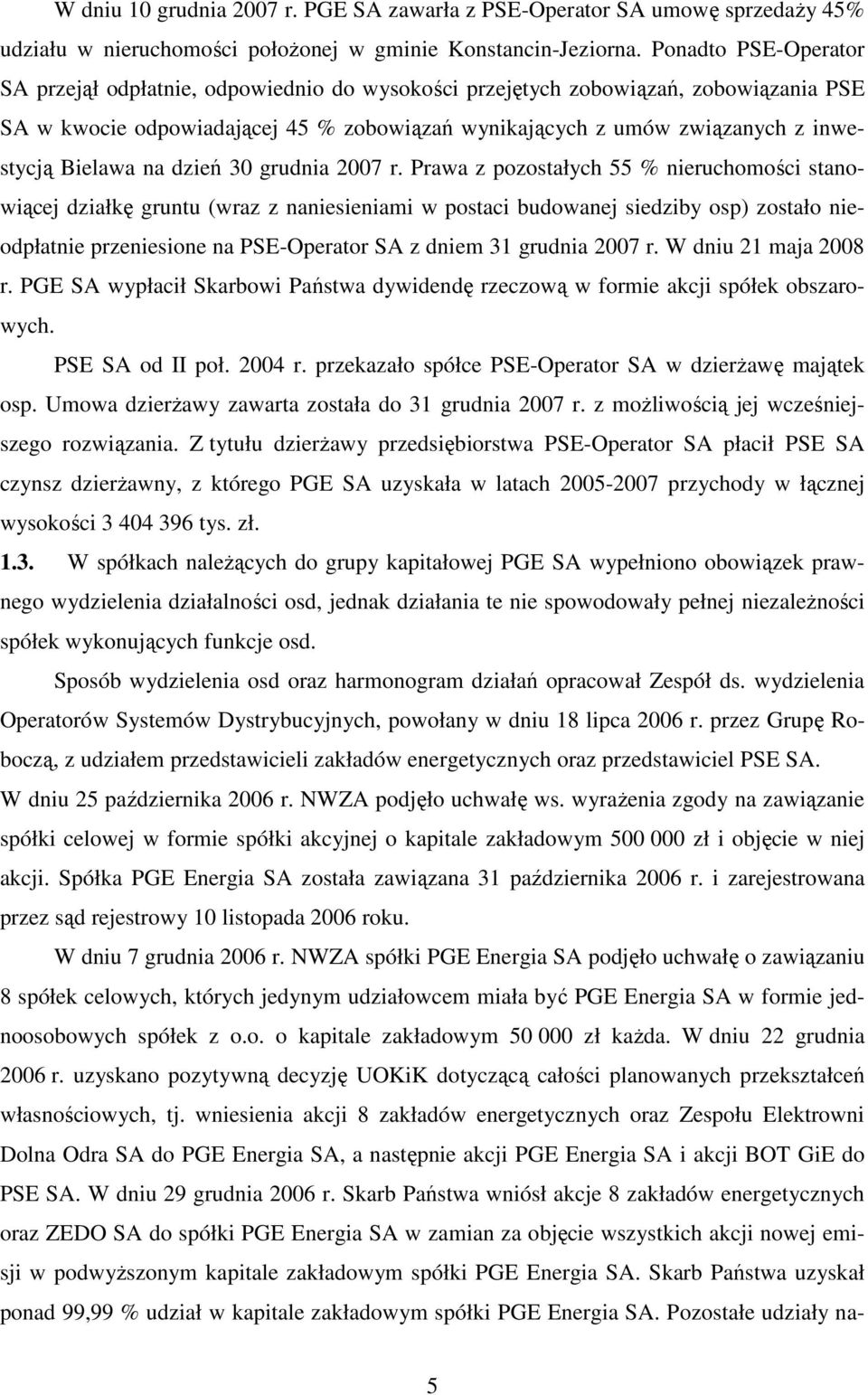 Bielawa na dzień 30 grudnia 2007 r.