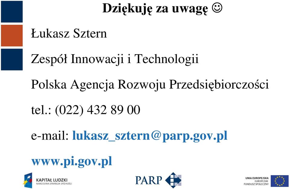 Rozwoju Przedsiębiorczości tel.