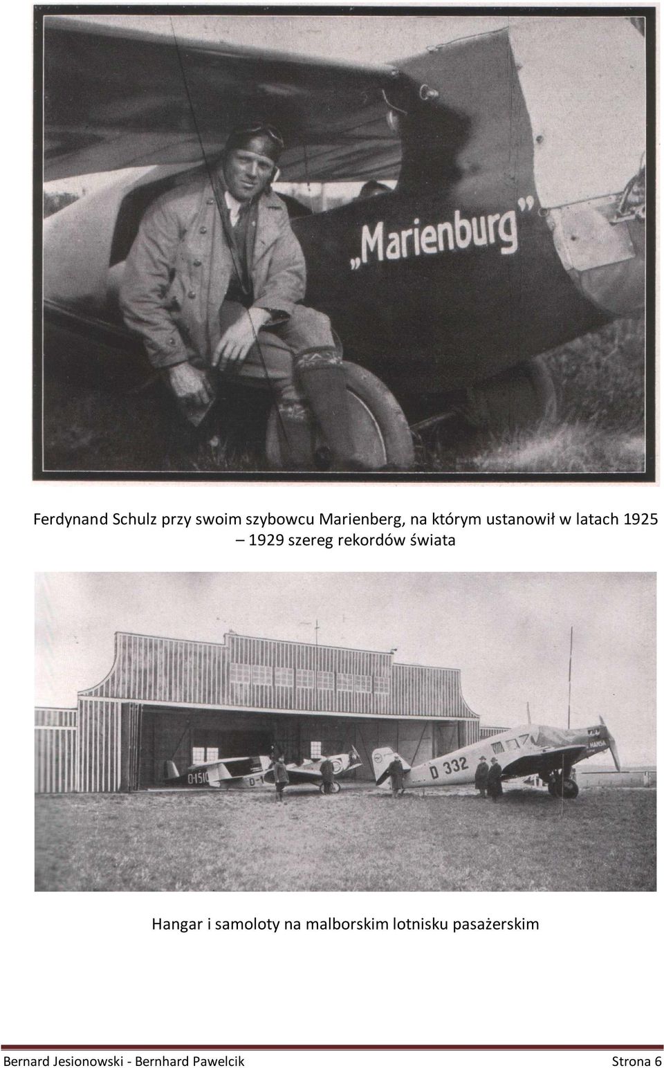 świata Hangar i samoloty na malborskim lotnisku
