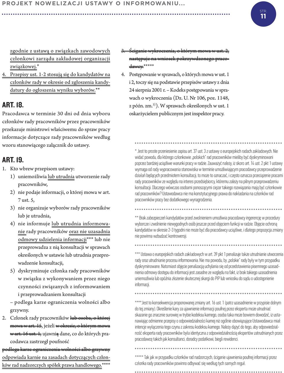 Pracodawca w terminie 30 dni od dnia wyboru członków rady pracowników przez pracowników przekazuje ministrowi właściwemu do spraw pracy informacje dotyczące rady pracowników według wzoru stanowiącego