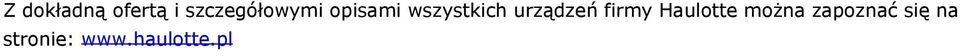 wszystkich urządzeń firmy