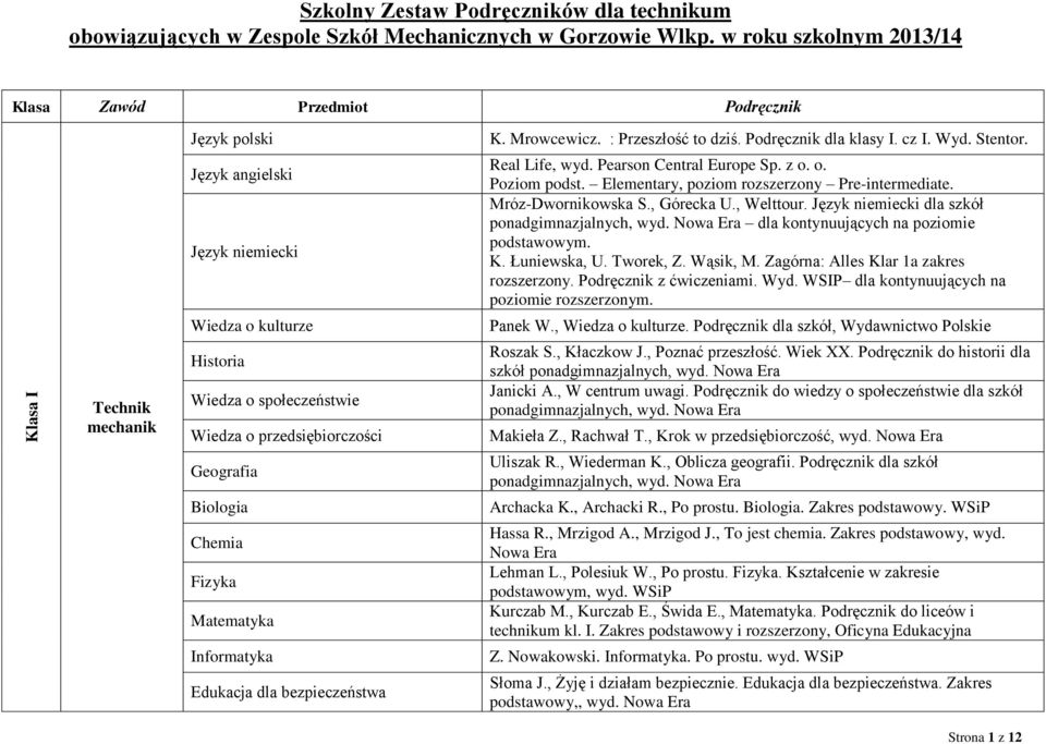 Zagórna: Alles Klar 1a zakres rozszerzony. Podręcznik z ćwiczeniami. Wyd. WSIP dla kontynuujących na poziomie rozszerzonym.