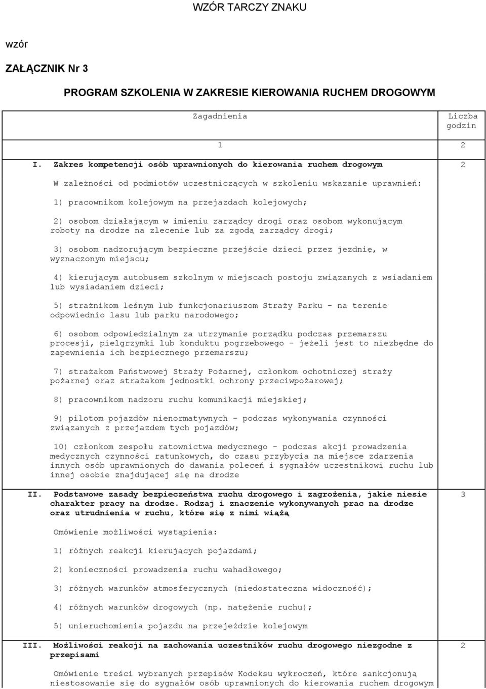 osobom działającym w imieniu zarządcy drogi oraz osobom wykonującym roboty na drodze na zlecenie lub za zgodą zarządcy drogi; 3) osobom nadzorującym bezpieczne przejście dzieci przez jezdnię, w