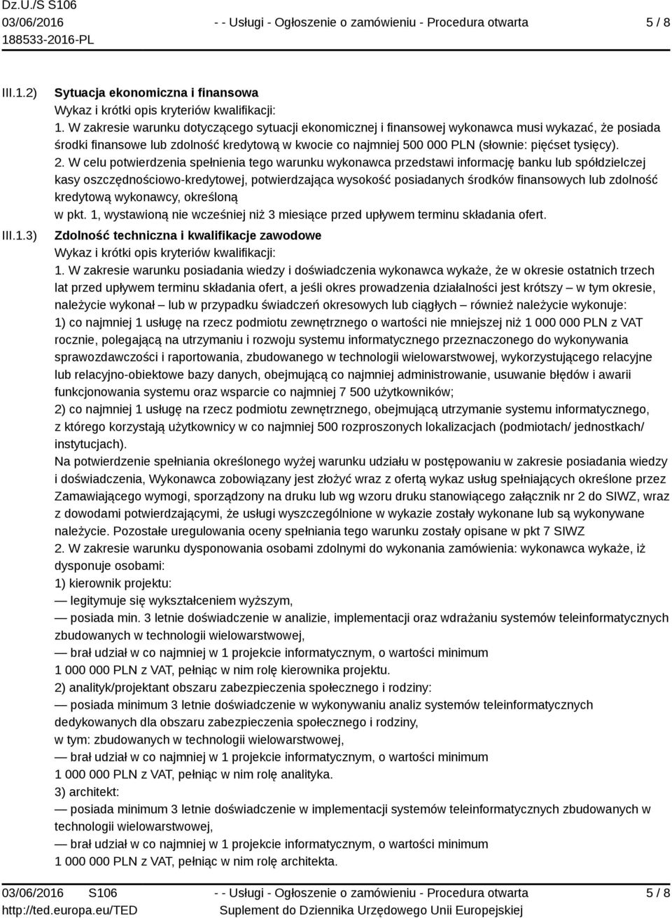 tysięcy). 2.