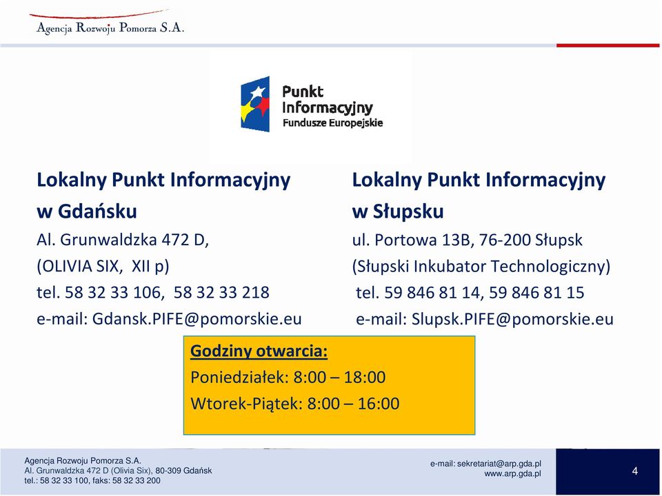 eu Lokalny Punkt Informacyjny w Słupsku ul.