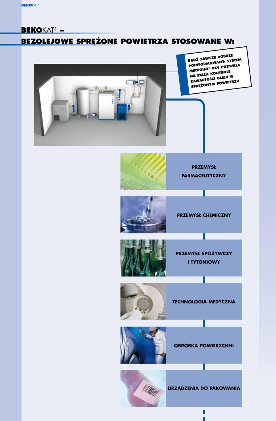 OLEJU W SPRĘŻONYM POWIETRZU PRZEMYSŁ FARMACEUTYCZNY PRZEMYSŁ CHEMICZNY