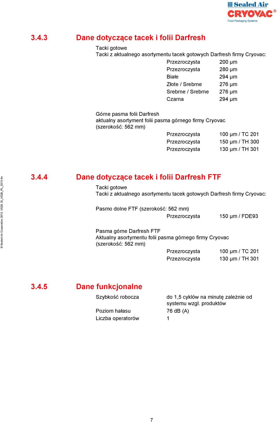 TH 300 Przezroczysta 130 µm / TH 301 3.4.