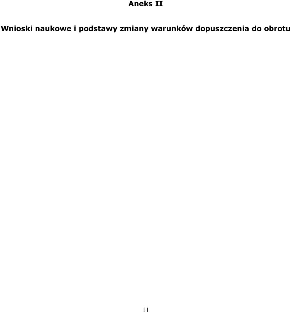 zmiany warunków