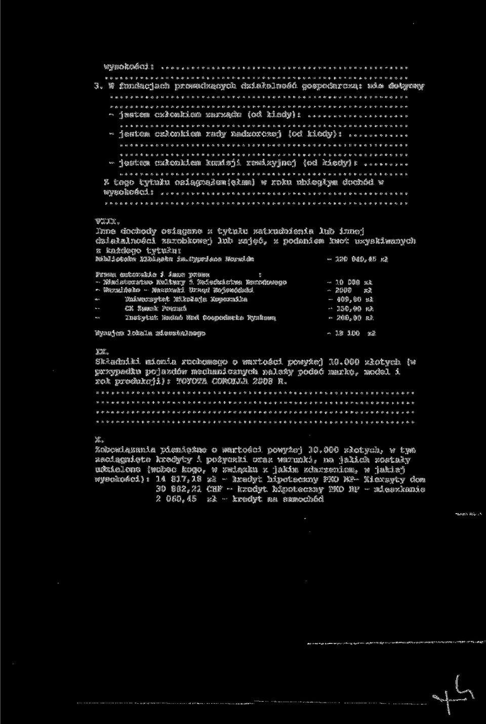 cypriana Norwida - 120 040,45 zł Prawa autorskie i inne prawa : - Ministerstwo Kultury i Dziedzictwa Narodowego - 10 000 zł - Warraińsko - Mazurski Urząd Wojewódzki - 2000 zł Uniwersytet Mikołaja