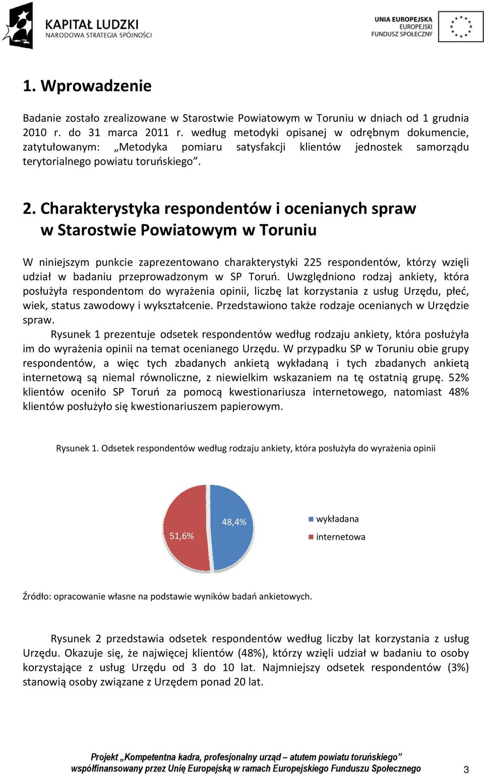 Charakterystyka respondentów i ocenianych spraw w Starostwie Powiatowym w Toruniu W niniejszym punkcie zaprezentowanoo charakterystyki 225 respondentów, którzy wzięli udział w badaniu przeprowadzonym