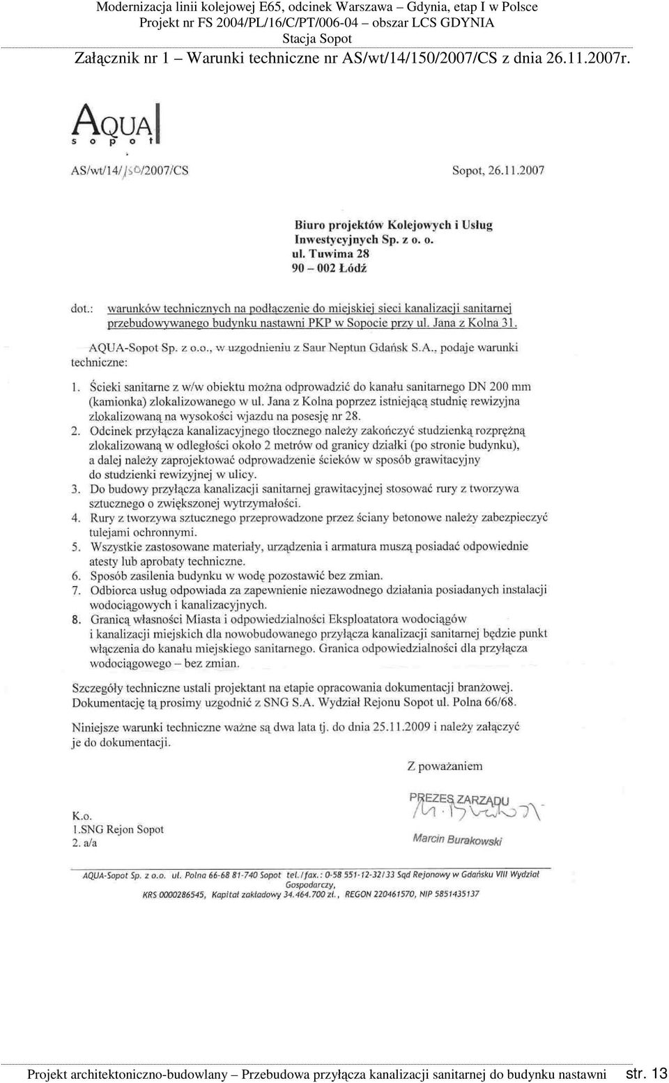 Projekt architektoniczno-budowlany Przebudowa