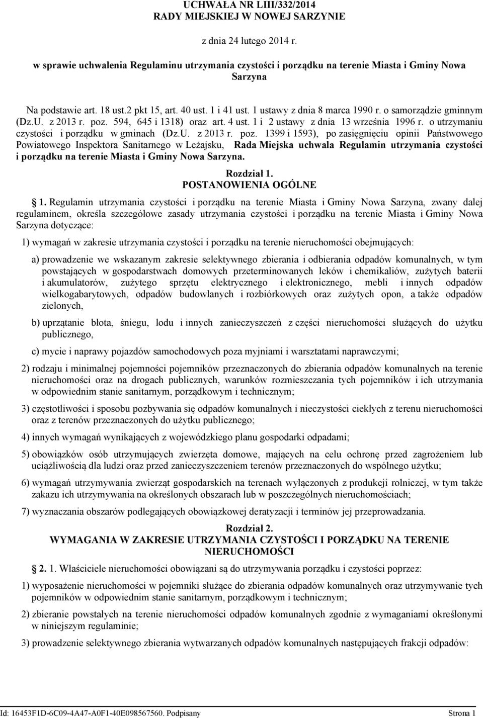 o samorządzie gminnym (Dz.U. z 2013 r. poz.