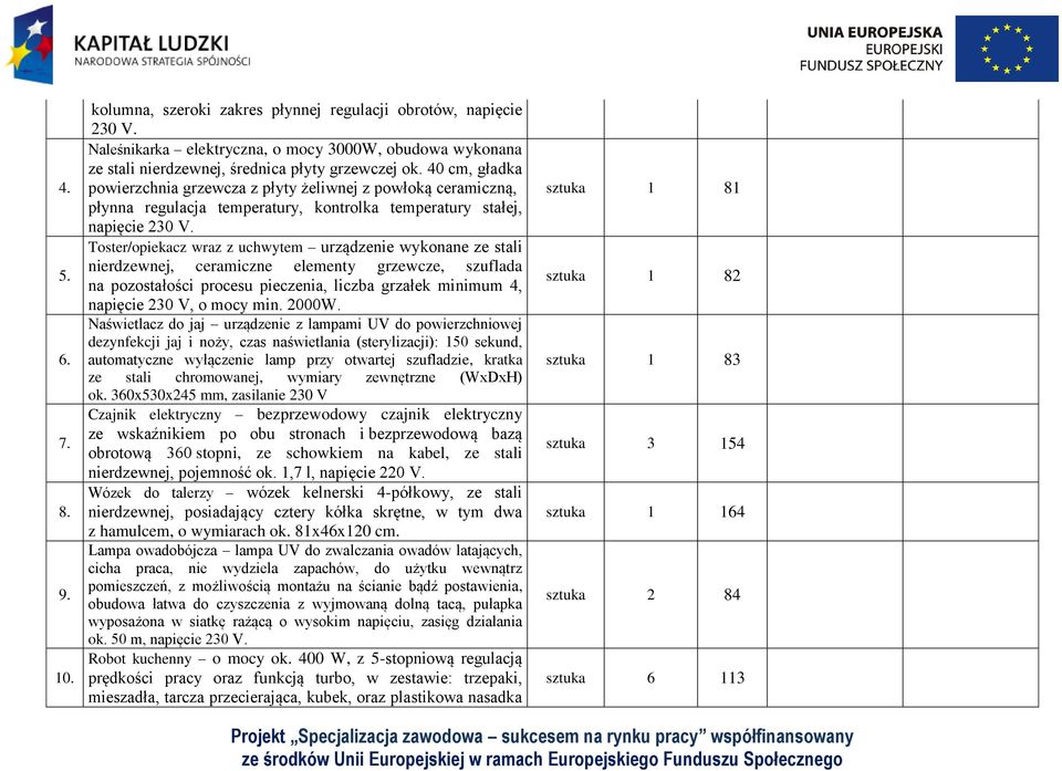 Toster/opiekacz wraz z uchwytem urządzenie wykonane ze stali nierdzewnej, ceramiczne elementy grzewcze, szuflada na pozostałości procesu pieczenia, liczba grzałek minimum 4, napięcie 230 V, o mocy