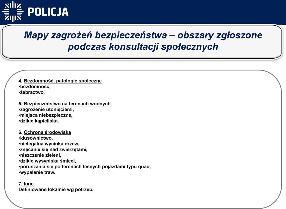 Bezpieczeństwo na terenach wodnych zagrożenie utonięciami, miejsca niebezpieczne, dzikie kąpieliska. 6.