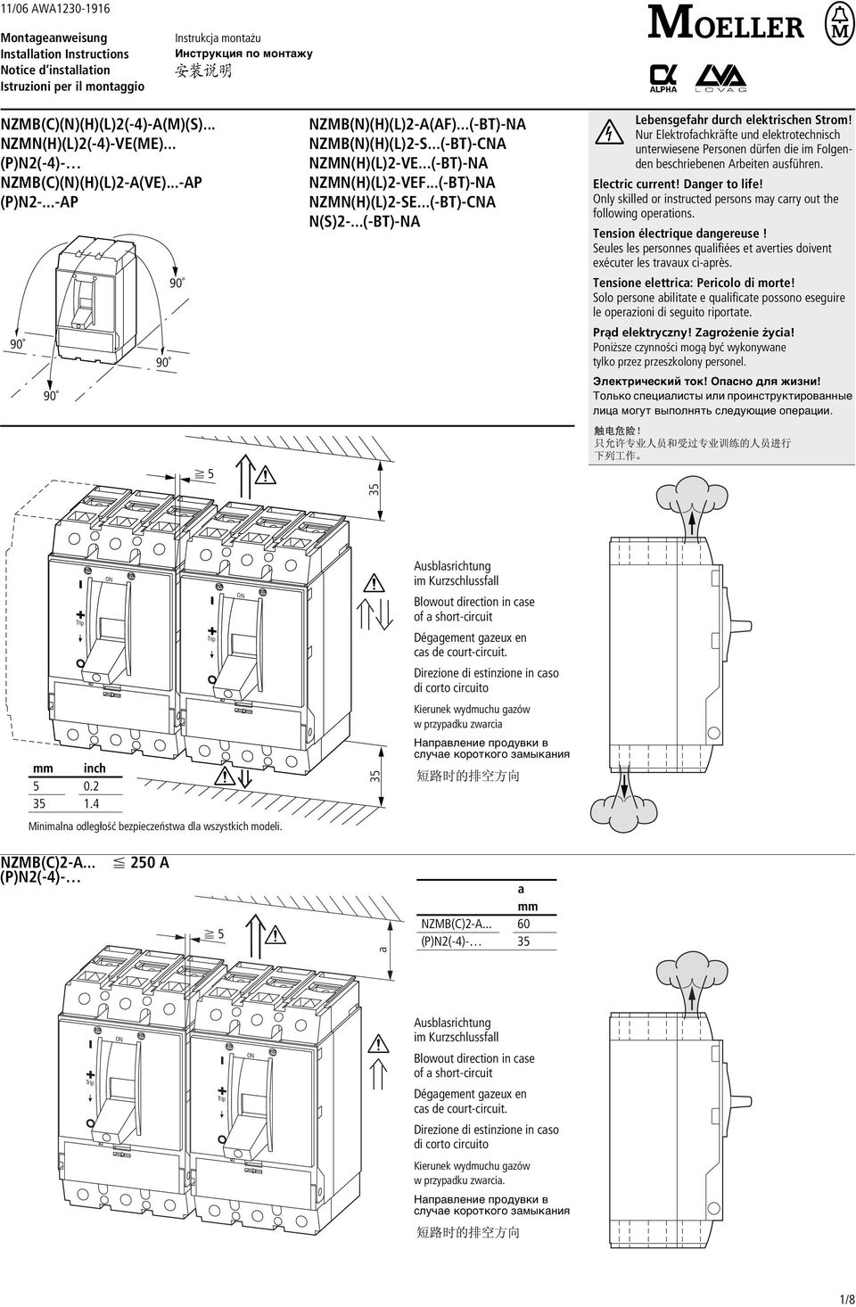 ..(-BT)-CNA N(S)-...(-BT)-NA Lebensgefhr durch elektrischen Strom! Nur Elektrofchkräfte und elektrotechnisch unterwiesene Personen dürfen die im Folgenden beschriebenen Arbeiten usführen.