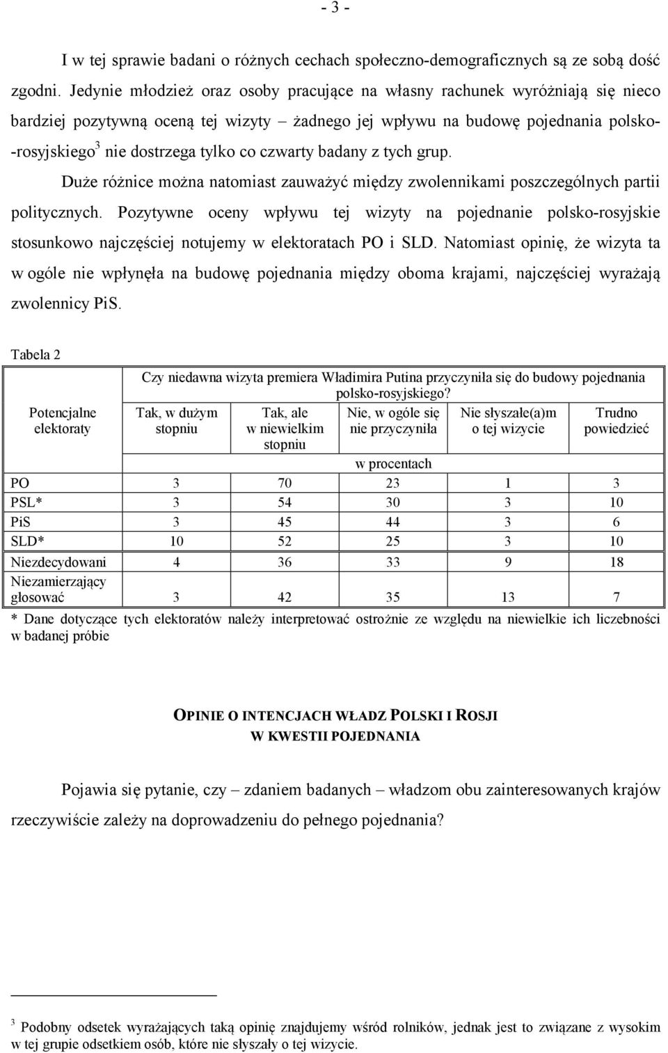 czwarty badany z tych grup. Duże różnice można natomiast zauważyć między zwolennikami poszczególnych partii politycznych.