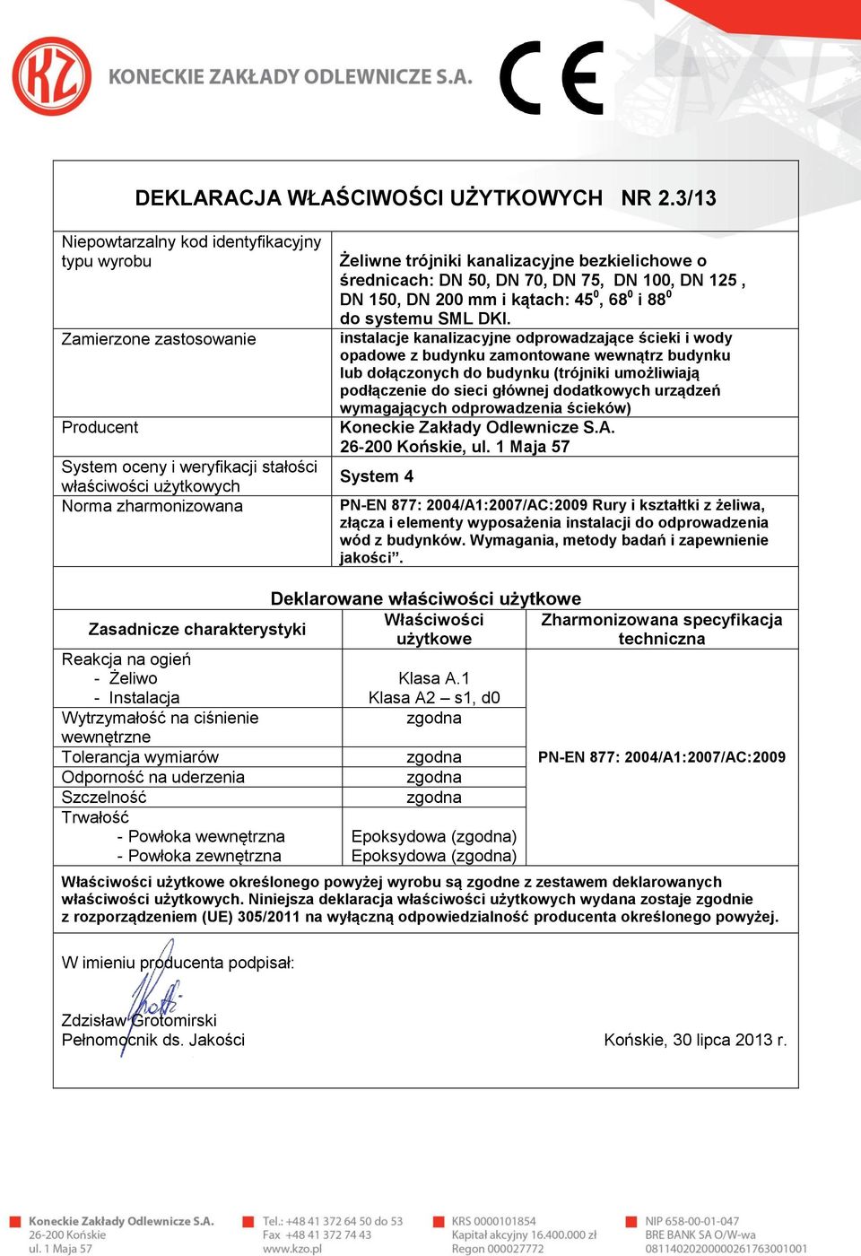 mm i kątach: 45 0, 68 0 i 88 0 do systemu SML DKI.