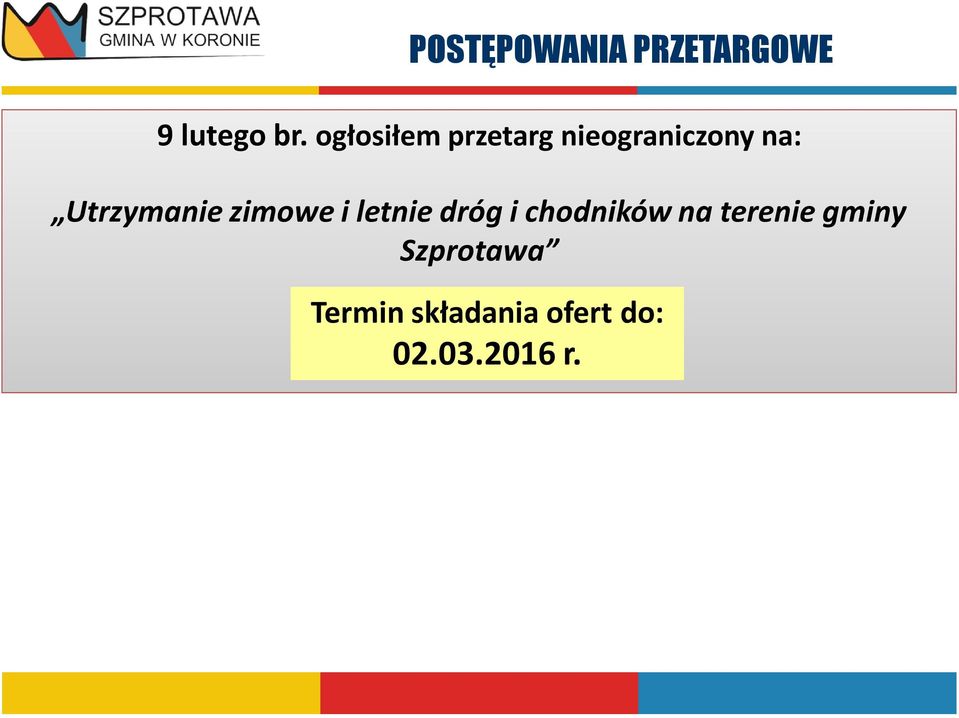 Utrzymanie zimowe i letnie dróg i chodników na