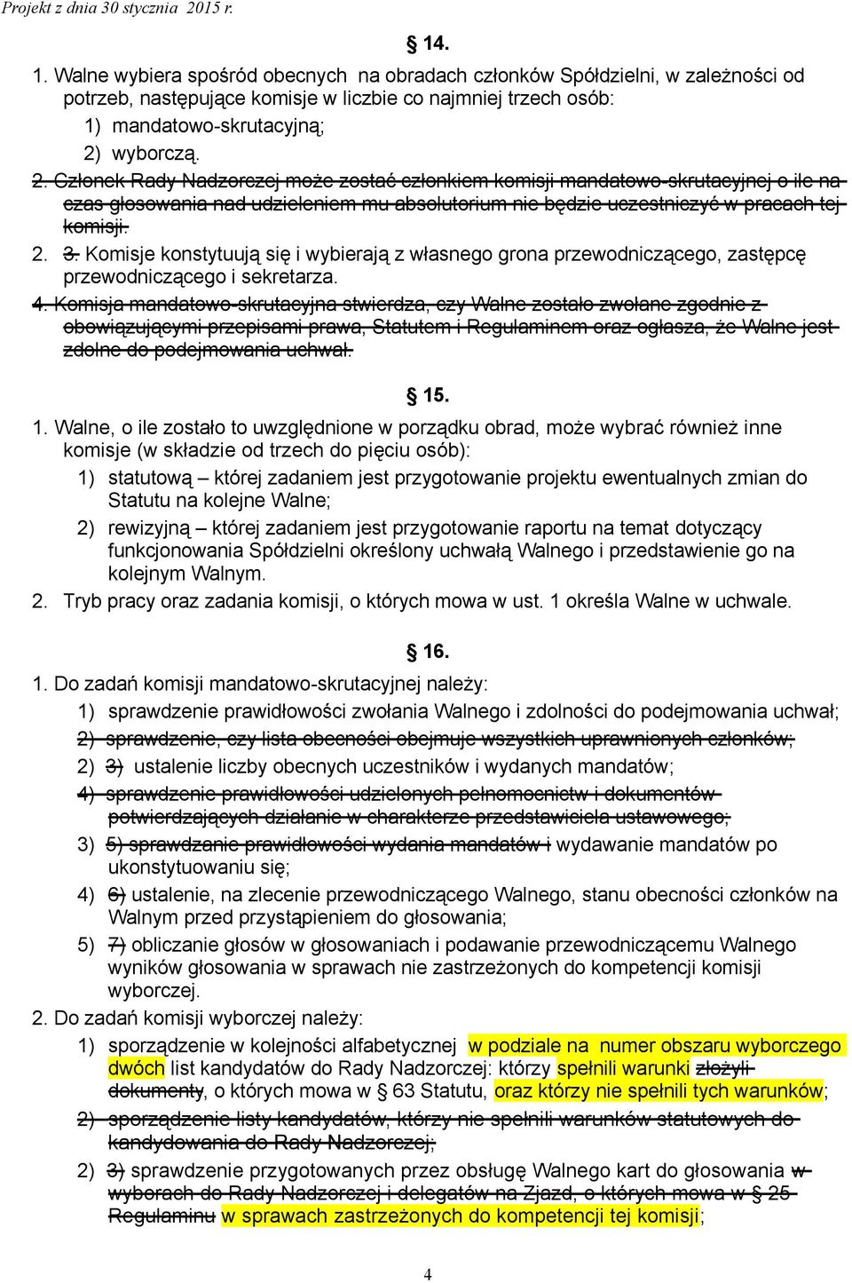 Komisje konstytuują się i wybierają z własnego grona przewodniczącego, zastępcę przewodniczącego i sekretarza. 4.