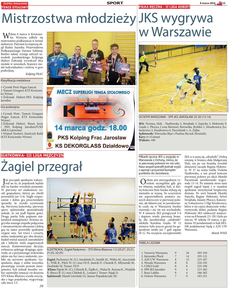 Dzie Kobiet - Spotkanie dla pa z KGW z terenu gminy Frysztak - Frysztak. 2. Spotkanie Hufcowy Festiwal Piosenki Harcerskiej Krocienko Wyne. 11. 9. Spotkanie opatkowe dla osb starszych i samotnych - Korczyna. KALENDARZ IMPREZ NA TERENIE LGD