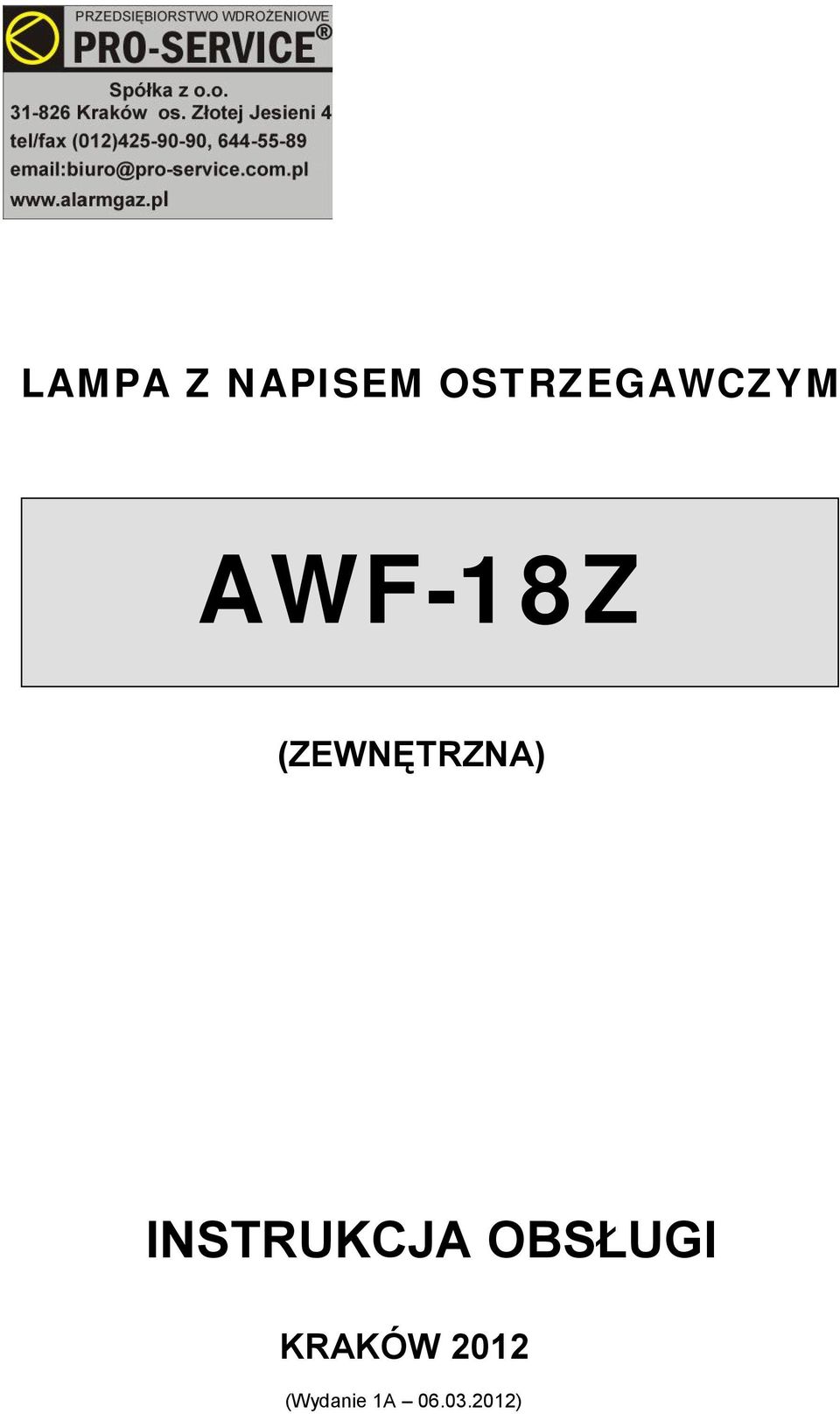 (ZEWNĘTRZNA) INSTRUKCJA
