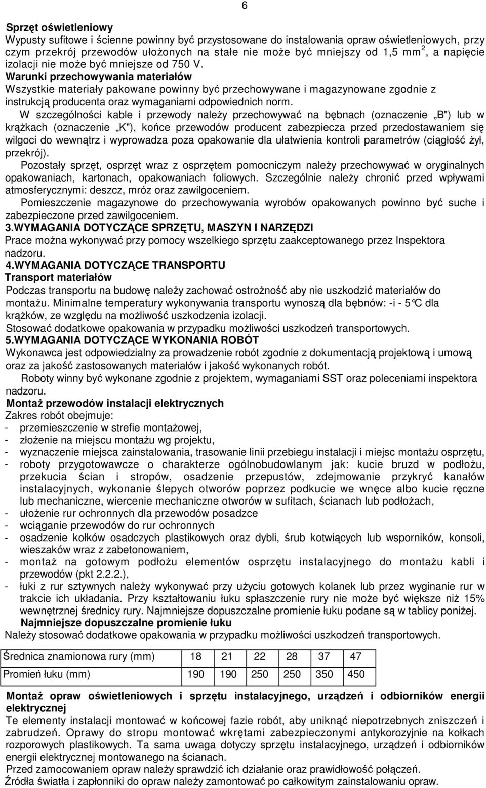Warunki przechowywania materiałów Wszystkie materiały pakowane powinny być przechowywane i magazynowane zgodnie z instrukcją producenta oraz wymaganiami odpowiednich norm.