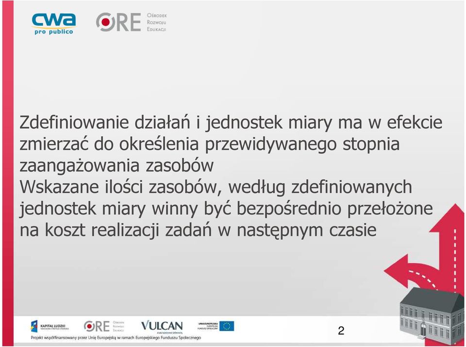 ilości zasobów, według zdefiniowanych jednostek miary winny być