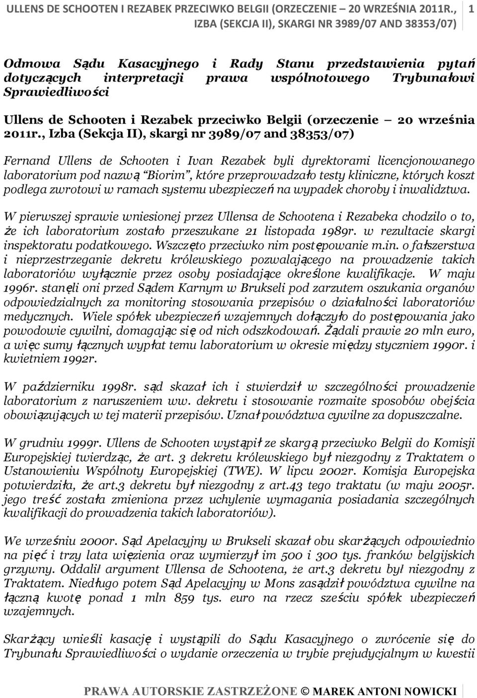 (orzeczenie 20 września 2011r.