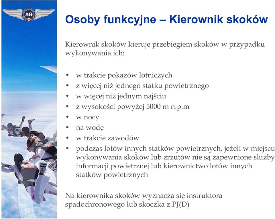 wietrznego w więcej niż jednym najściu z wysokości po