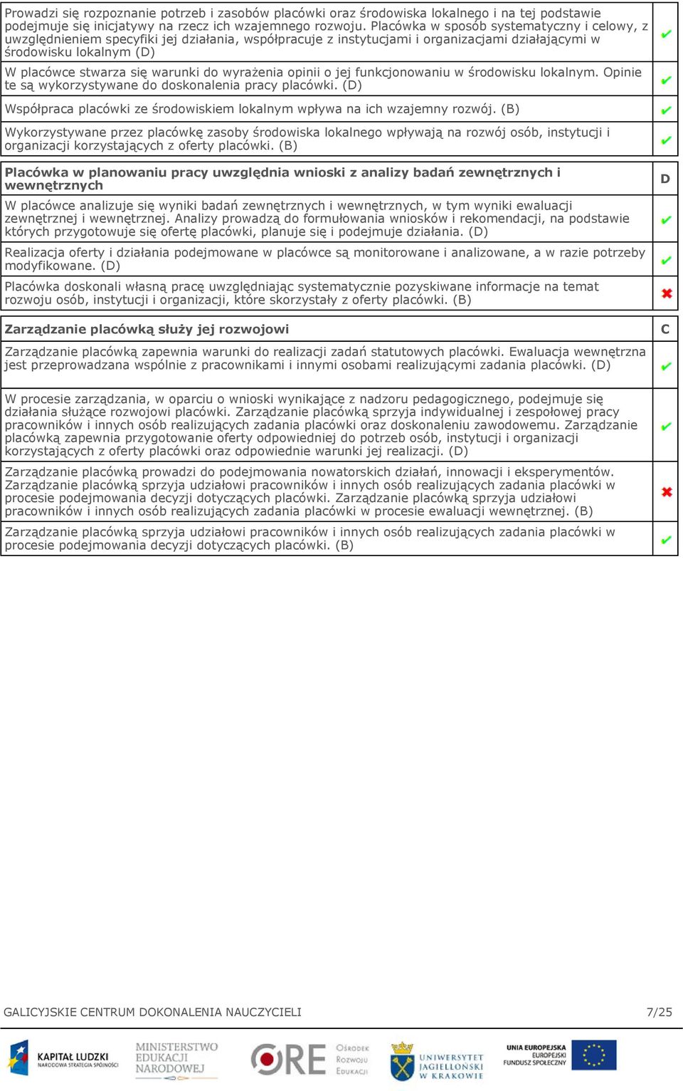 do wyrażenia opinii o jej funkcjonowaniu w środowisku lokalnym. Opinie te są wykorzystywane do doskonalenia pracy placówki.