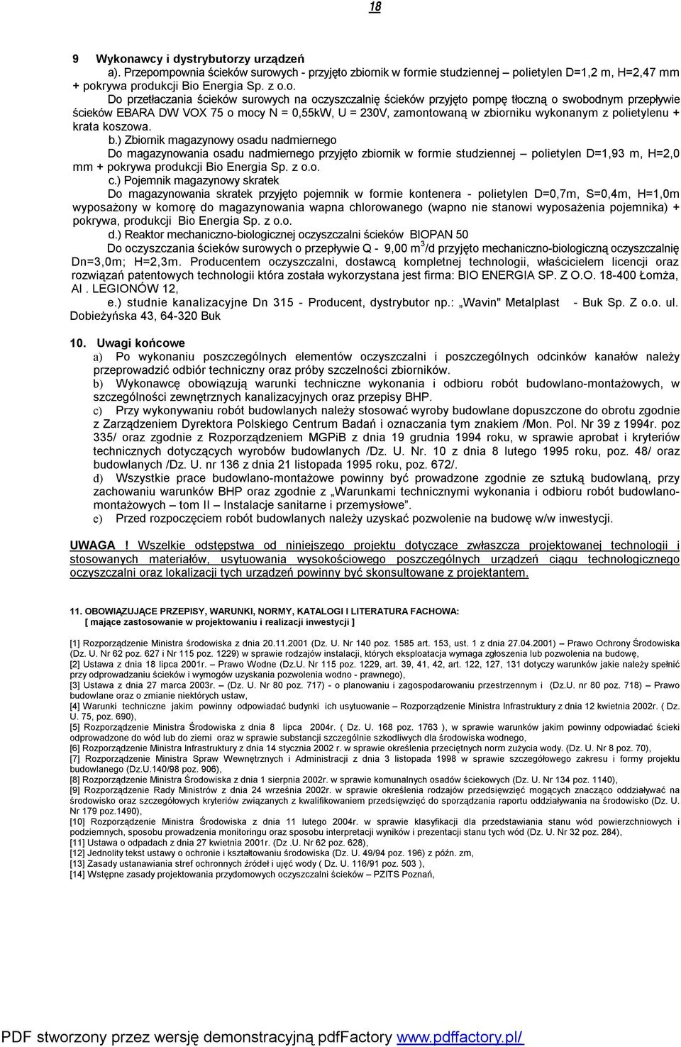 zy urządzeń a). Przepom