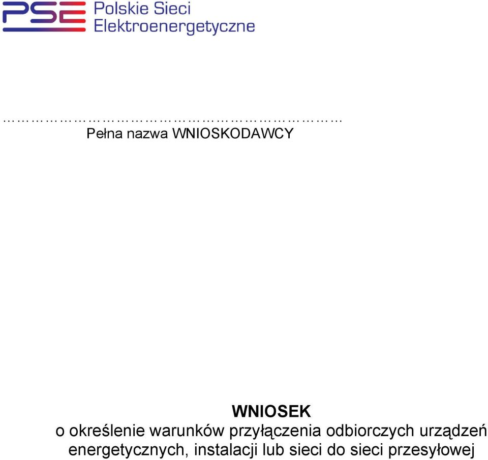 odbiorczych urządzeń energetycznych,