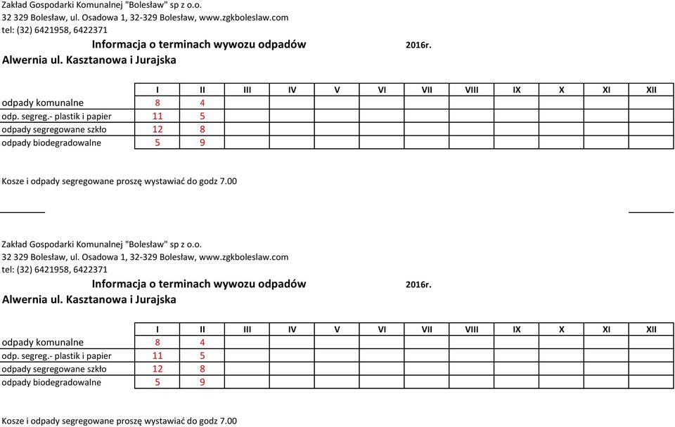 - plastik i papier 11 5 odpady segregowane szkło 12 8  -