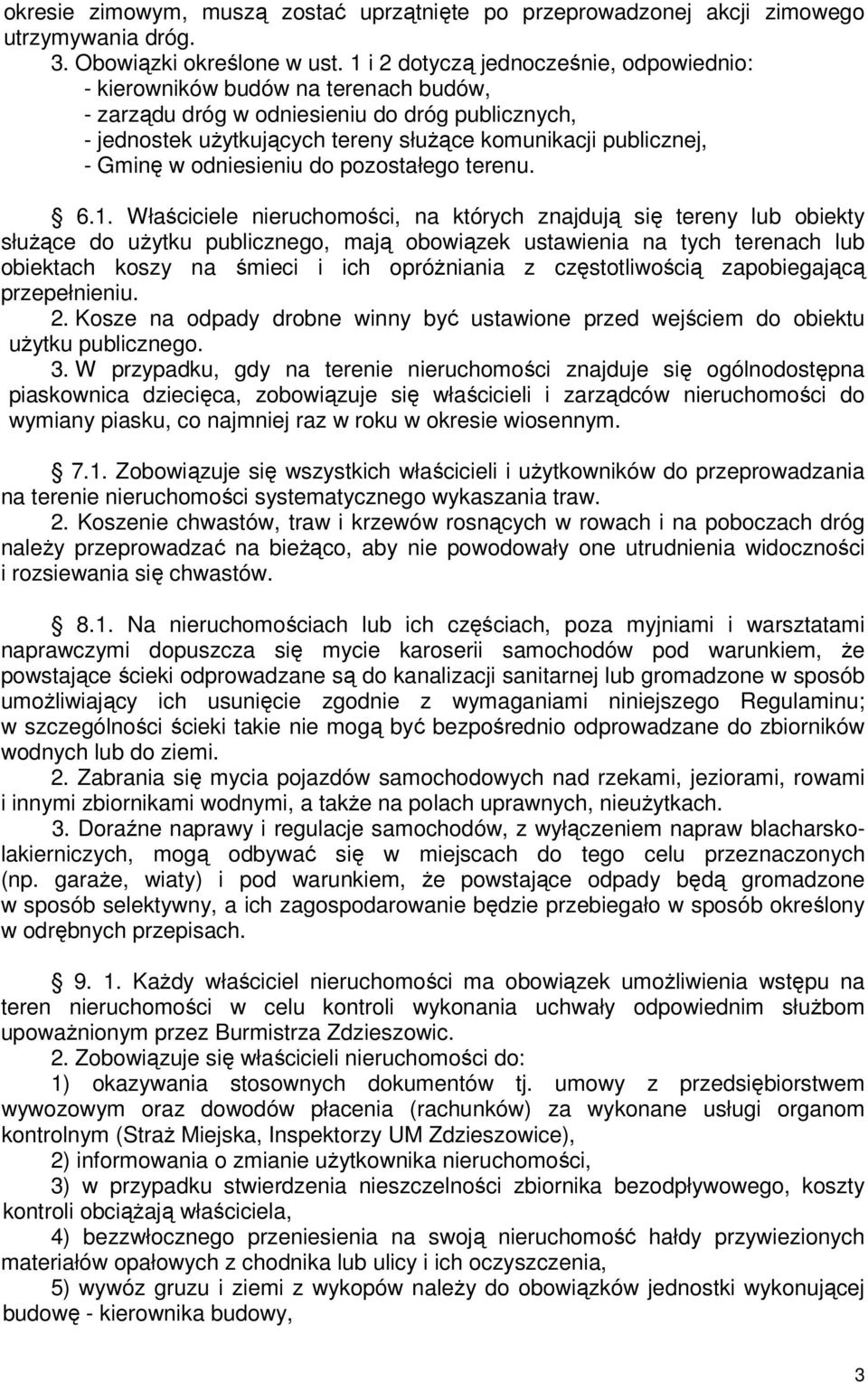 odniesieniu do pozostałego terenu. 6.1.