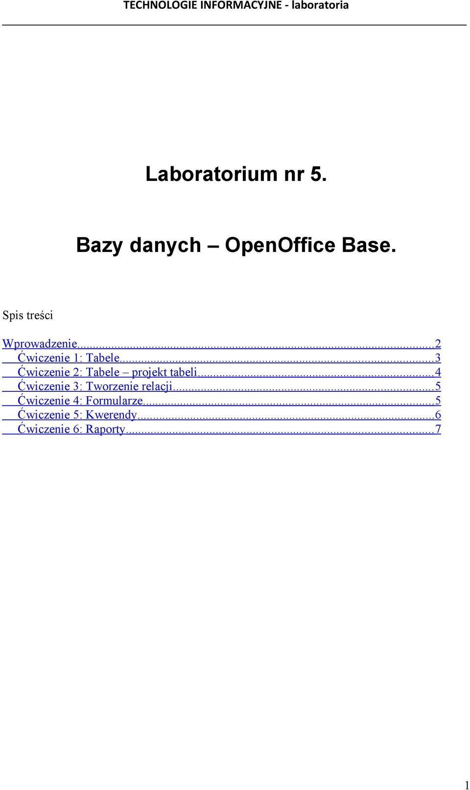 .. 3 Ćwiczenie 2: Tabele projekt tabeli.