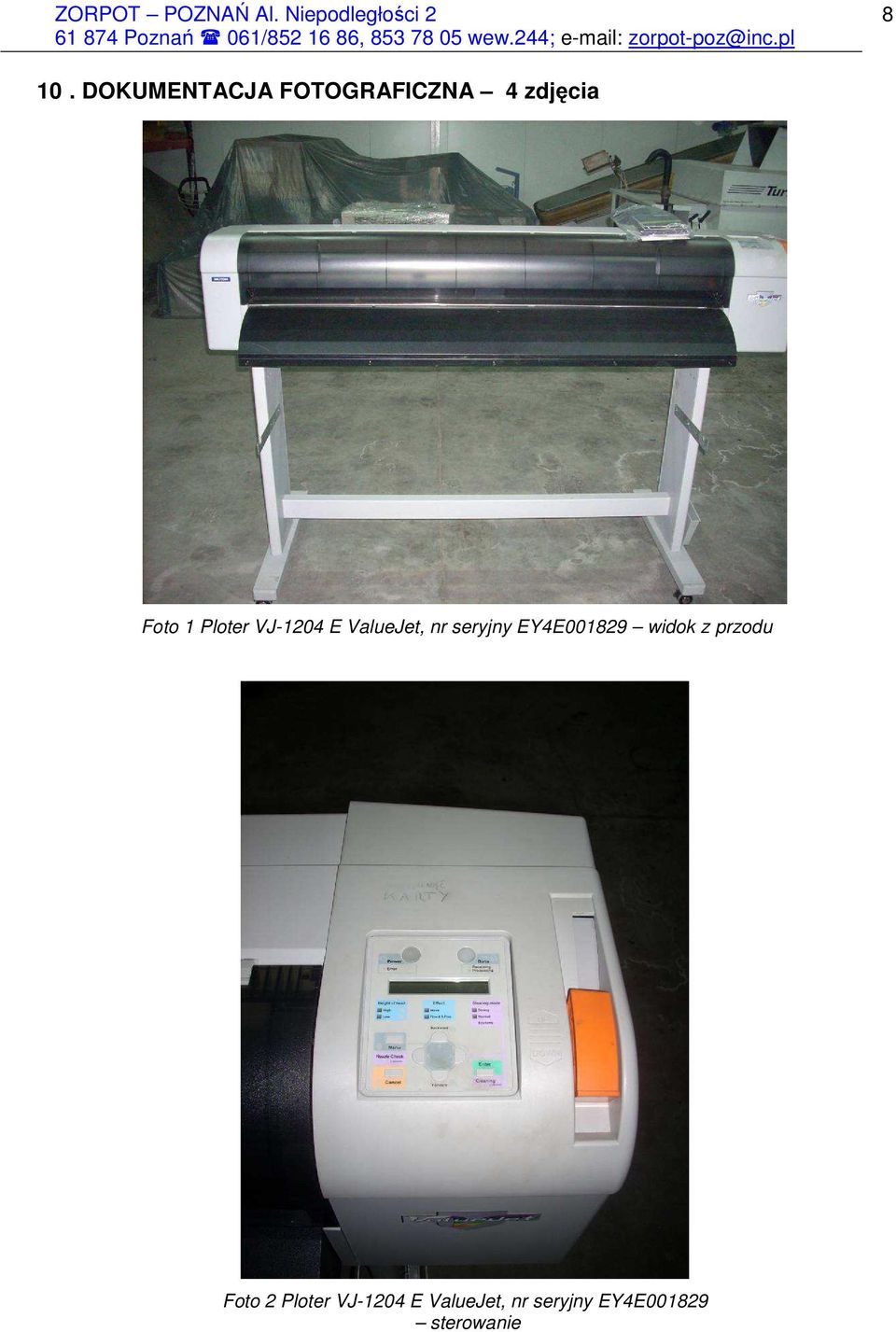 EY4E001829 widok z przodu Foto 2 Ploter