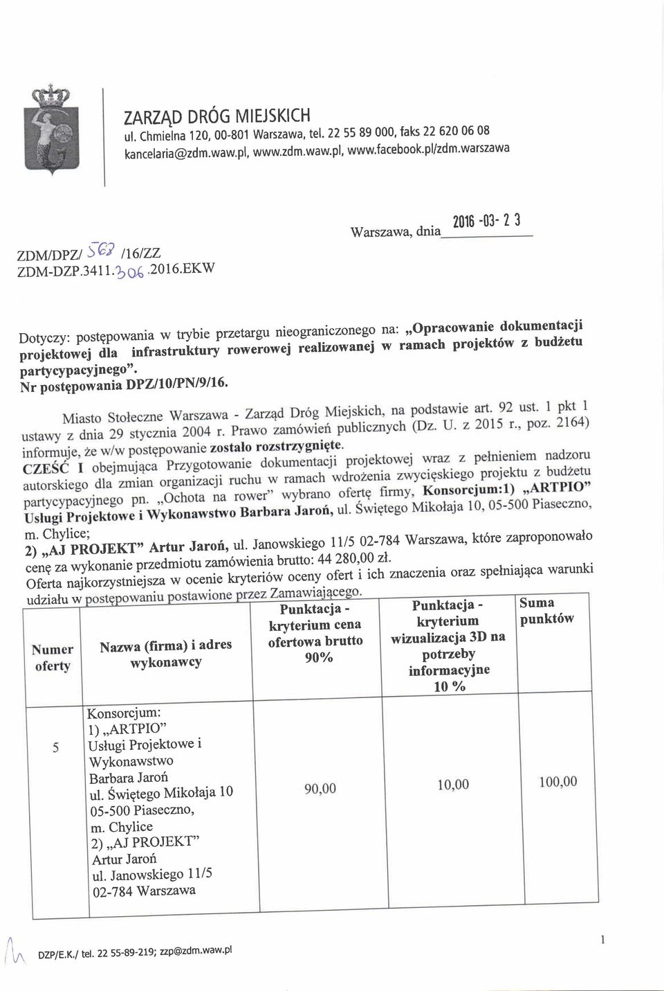 iowej iealizo*"o*; w ramach projekt6w z bud2etu partycypacyjnego". i.lr pori[powania DPZ I 0/PN 19 I 16' il,il]tfft"jekt, Artur Jarof, ur.