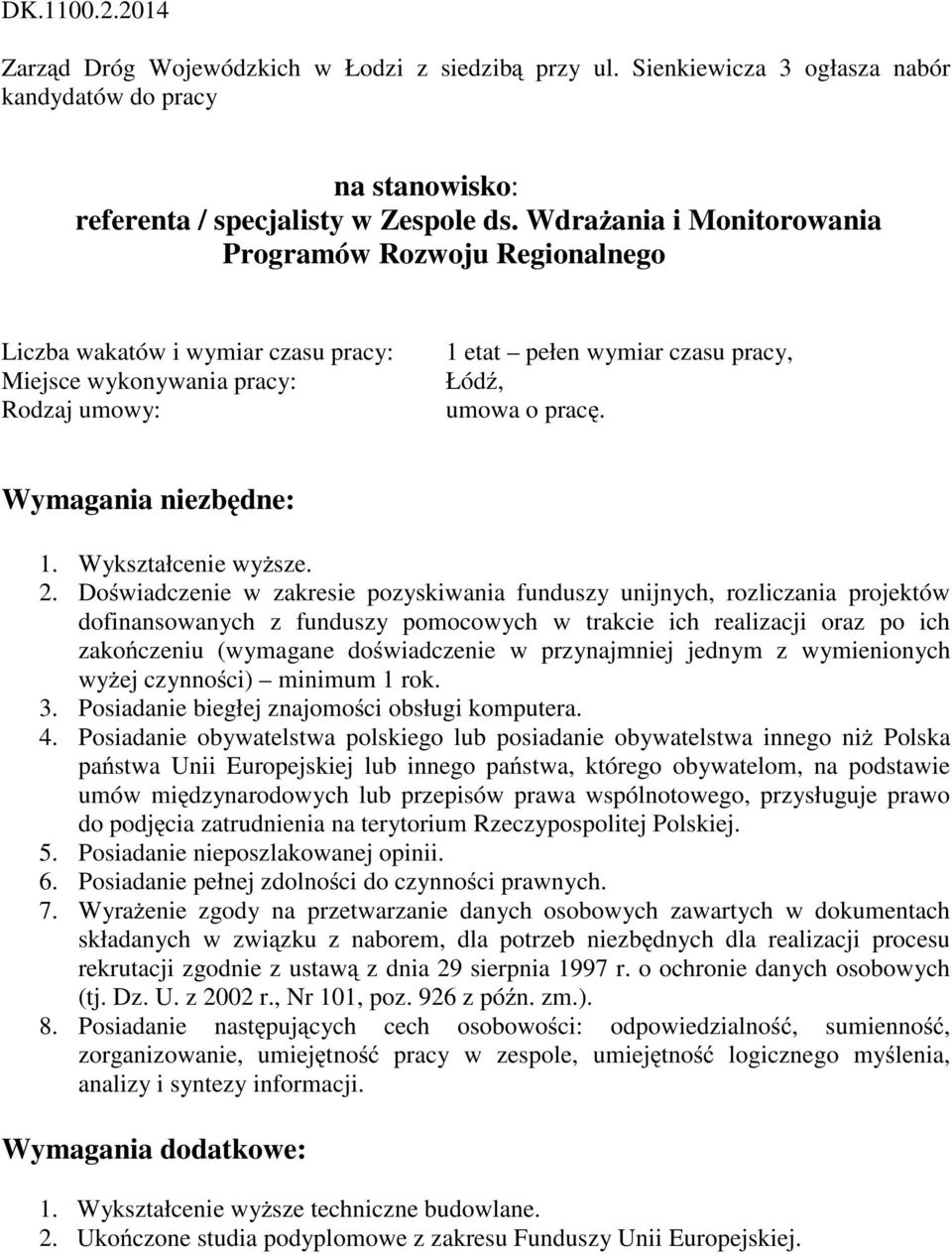 Wykształcenie wy sze. 2.