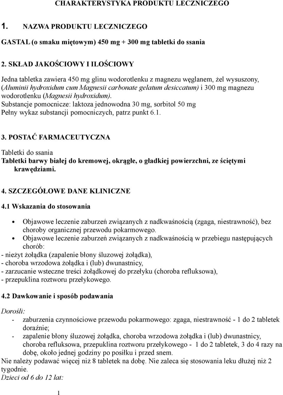 wodorotlenku (Magnesii hydroxidum). Substancje pomocnicze: laktoza jednowodna 30