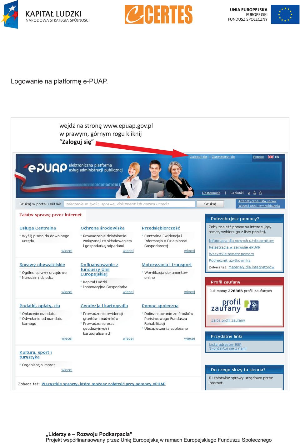wejdÿ na stronê www.epuap.