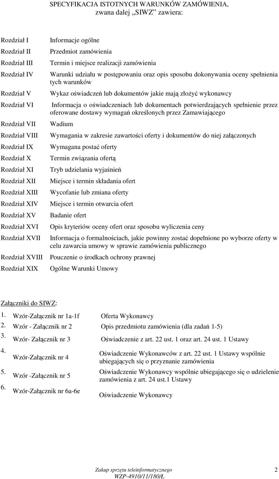 udziału w postępowaniu oraz opis sposobu dokonywania oceny spełnienia tych warunków Wykaz oświadczeń lub dokumentów jakie mają złoŝyć wykonawcy Informacja o oświadczeniach lub dokumentach
