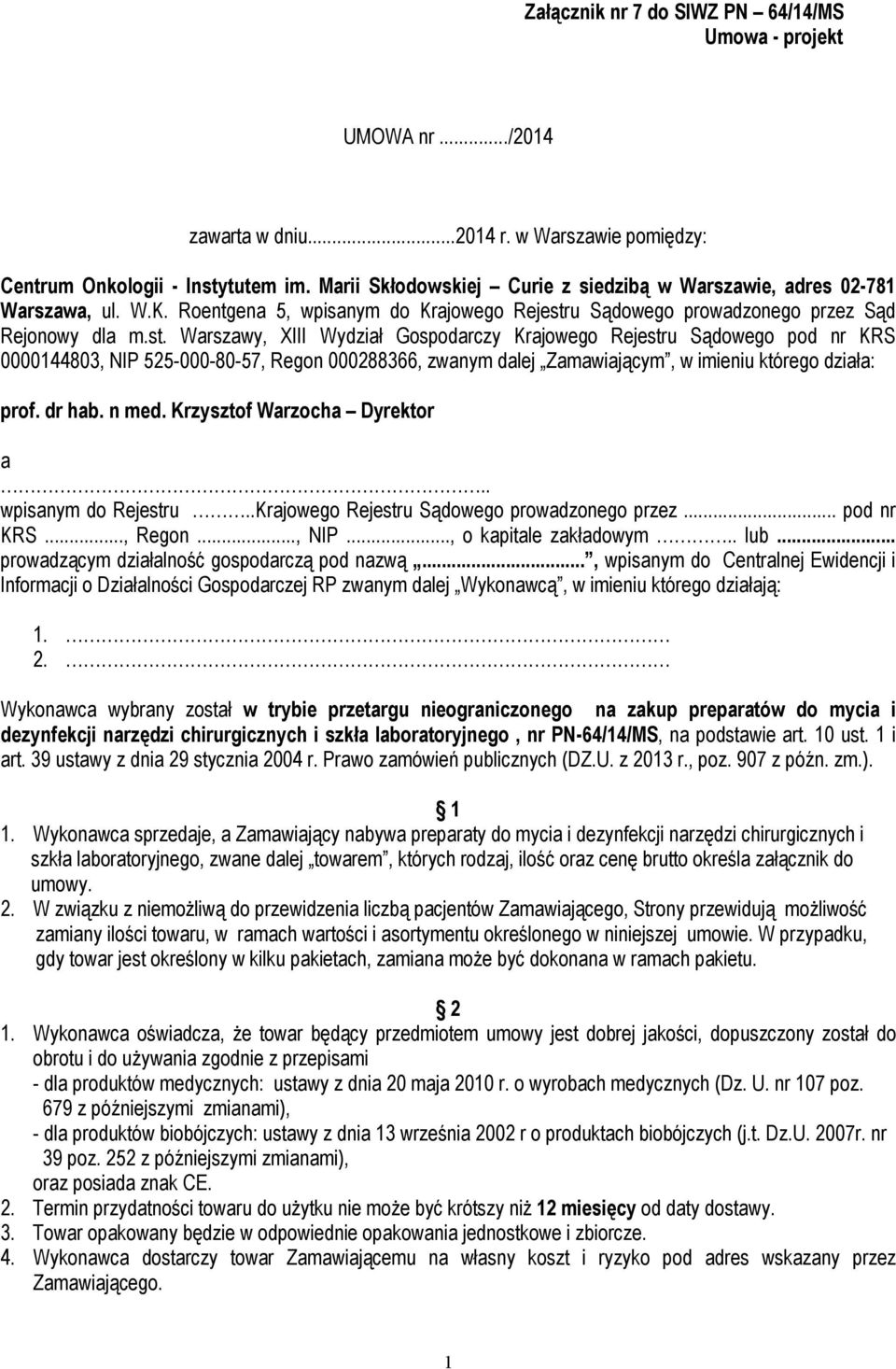 u Sądowego prowadzonego przez Sąd Rejonowy dla m.st.