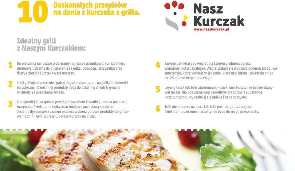 Dzięki niej produkty będą do ostatniej chwili trzymane w chłodzie i pozostanie świeże. Co najmniej kilka godzin przed grillowaniem kawałki kurczaka posmaruj marynatą.