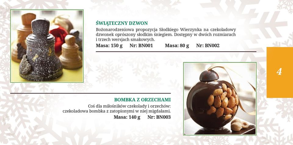 Masa: 150 g Nr: BN001 Masa: 80 g Nr: BN002 4 BOMBKA Z ORZECHAMI Coś dla miłośników