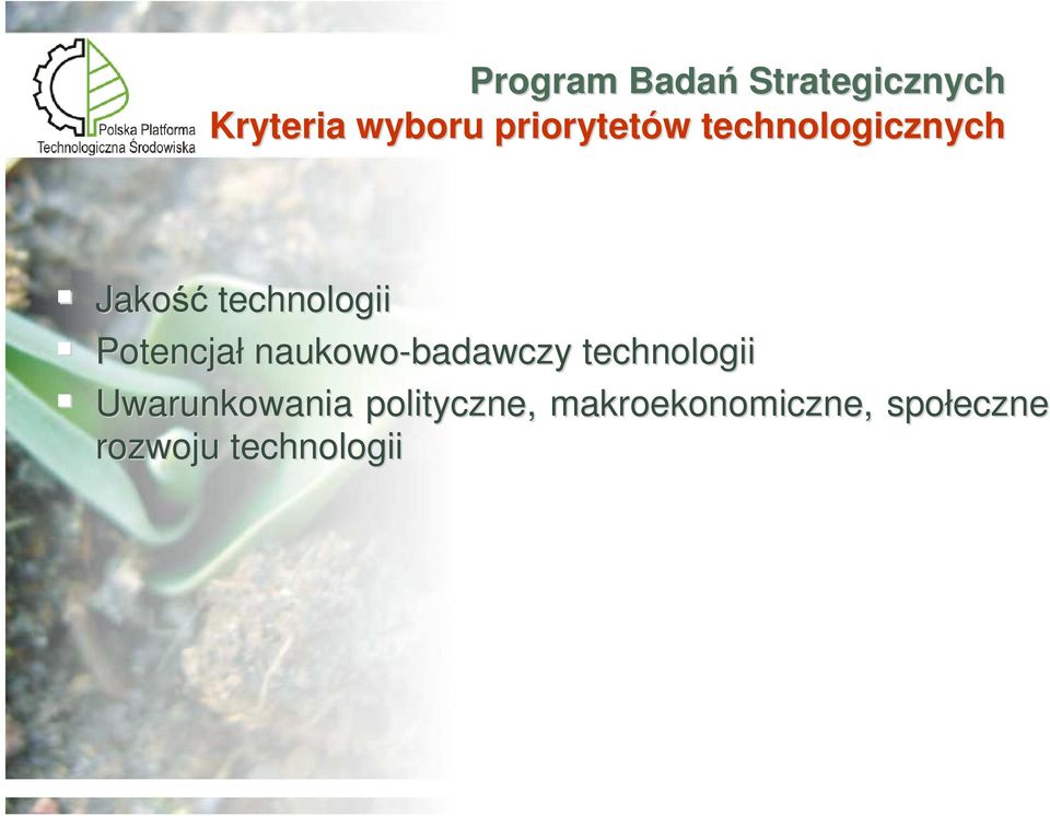 Potencjał naukowo-badawczy technologii
